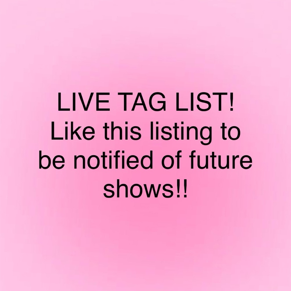 LIVE TAG LIST!